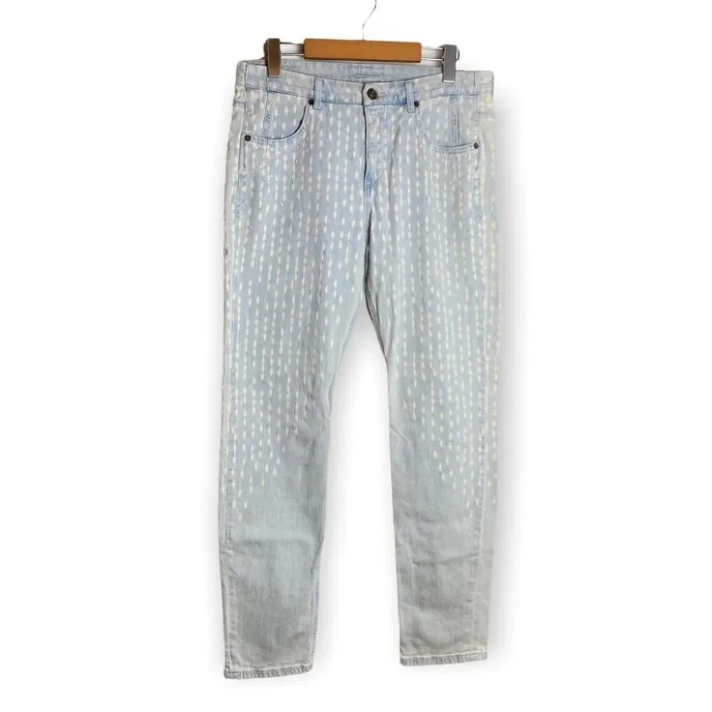 MAC Light Wash Spotted & Embellished Skinny Jeans